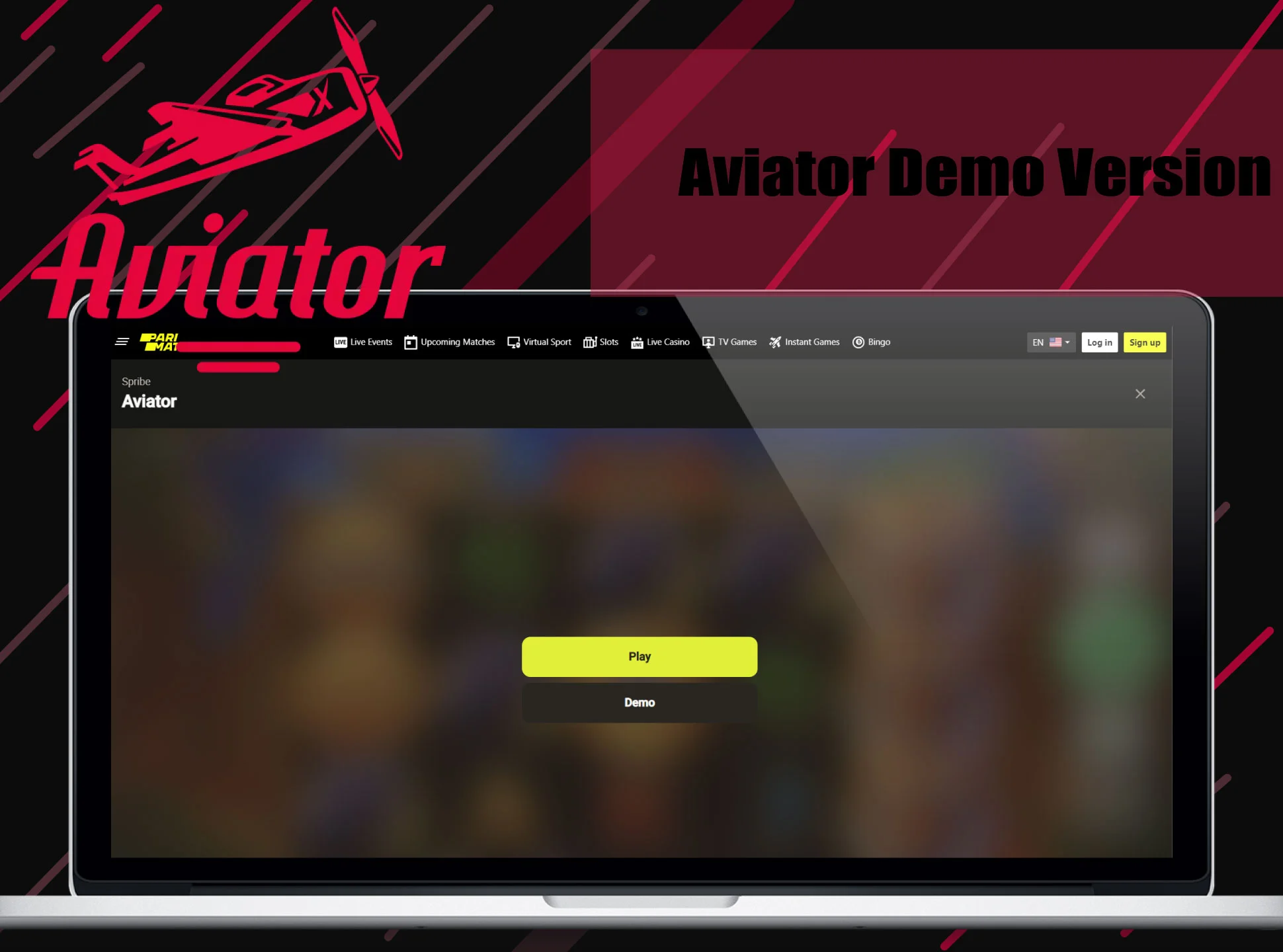 Use demo version to try the Aviator game without money.