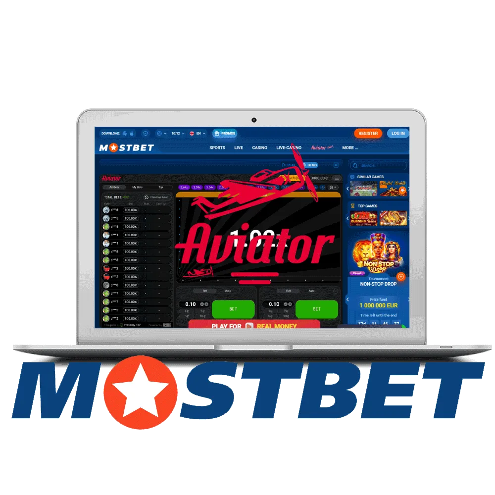 Go to the Mostbet websie to play the Aviator game.