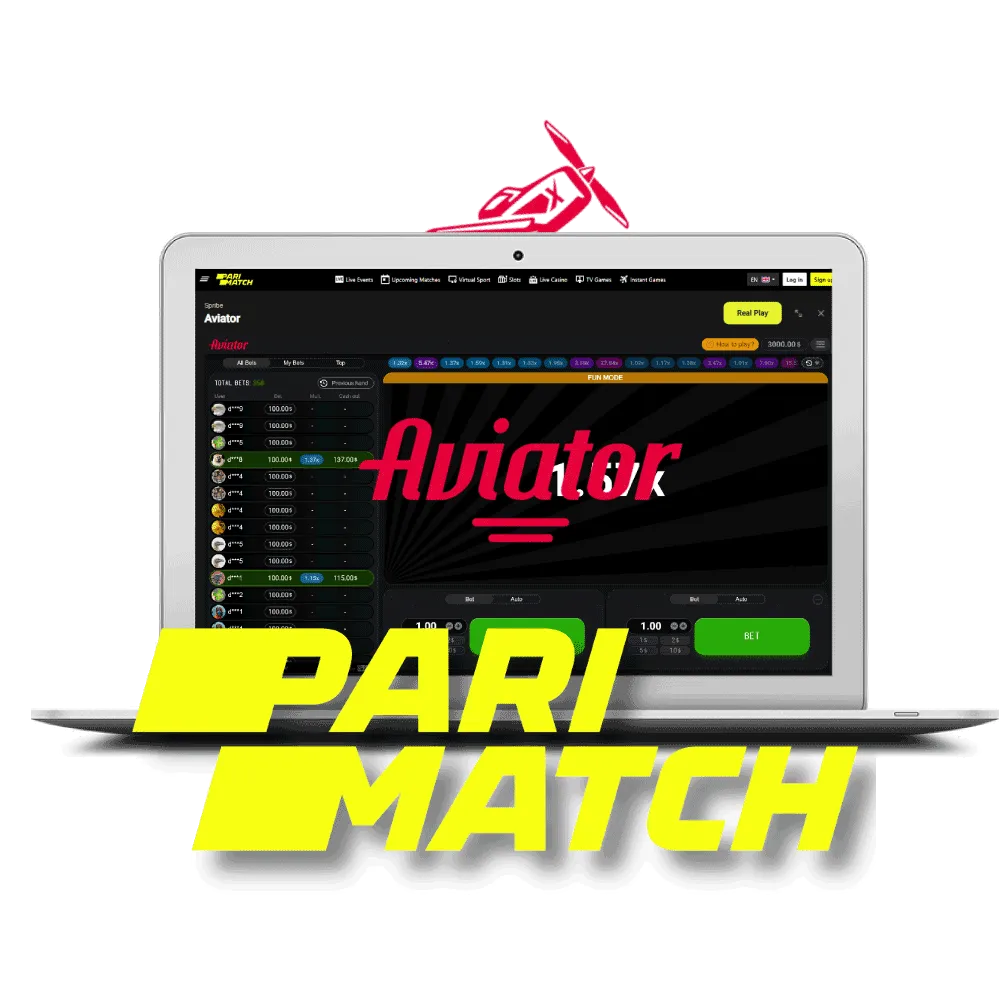 Sign up for Parimatch and play the Aviator game in its casino.