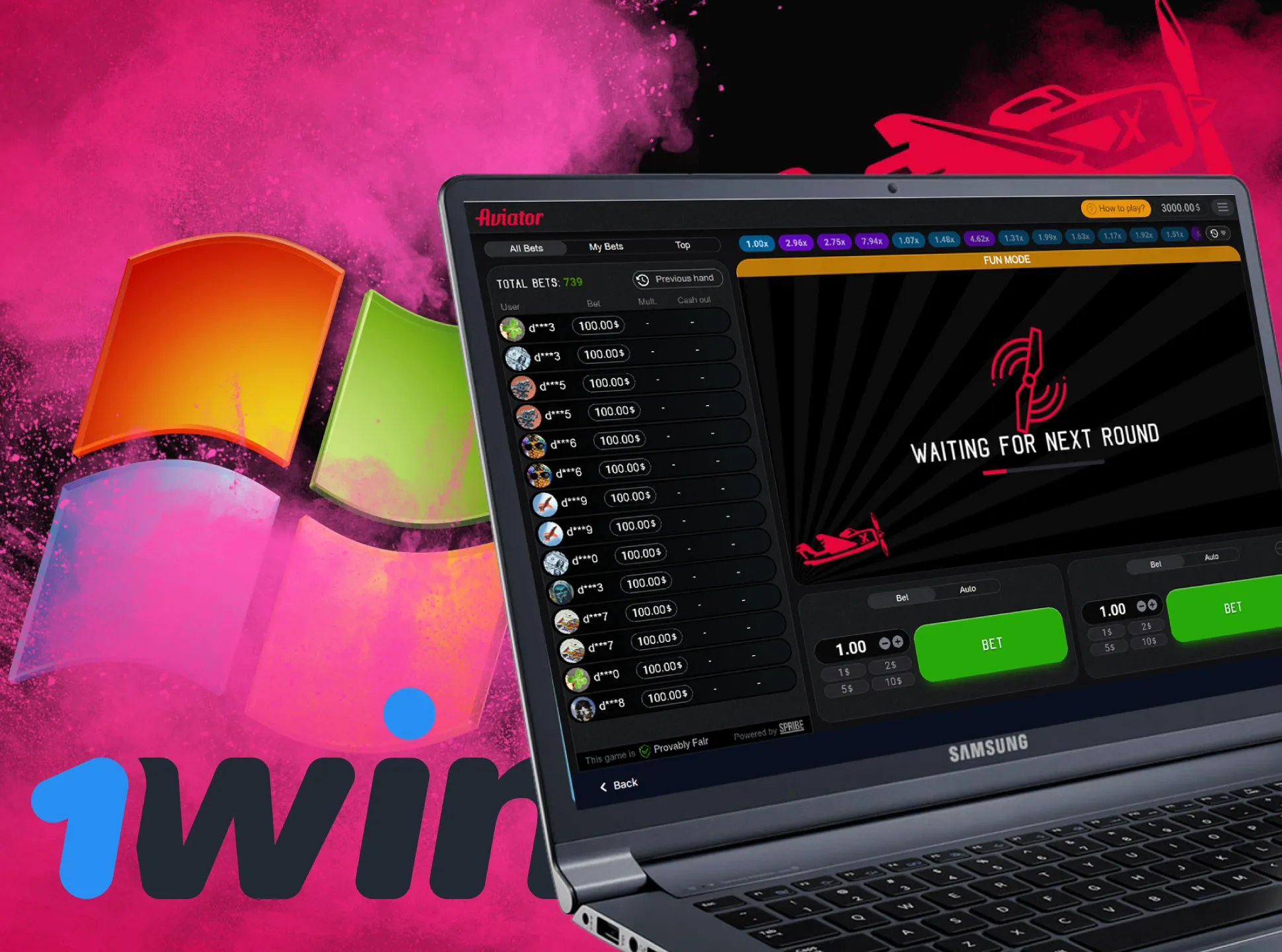 There is also the 1win desktop app for your laptop or PC.