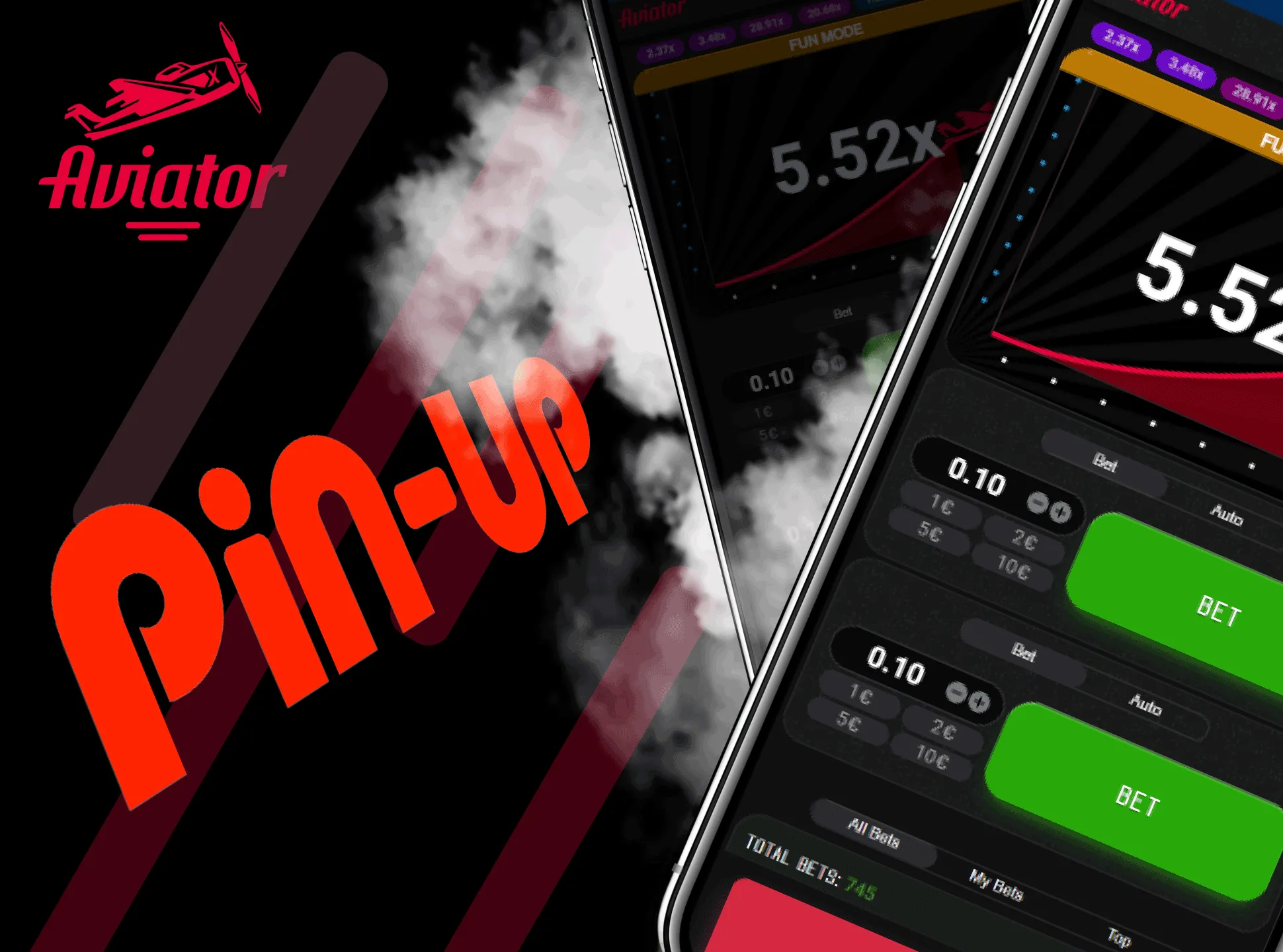 Play Aviator in the Pin Up casino app.