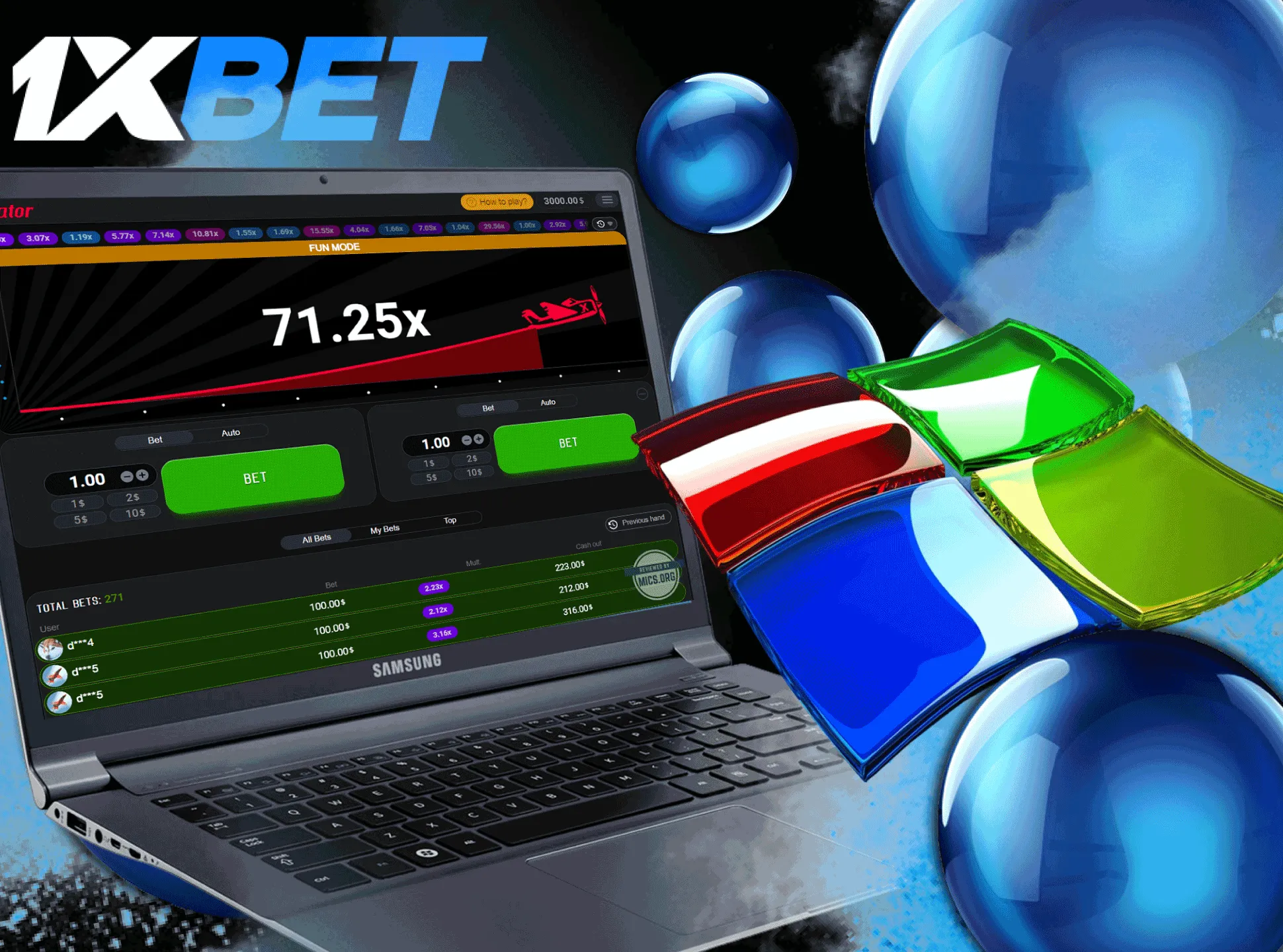 You can also install the 1xbet desktop app for your PC or laptop.