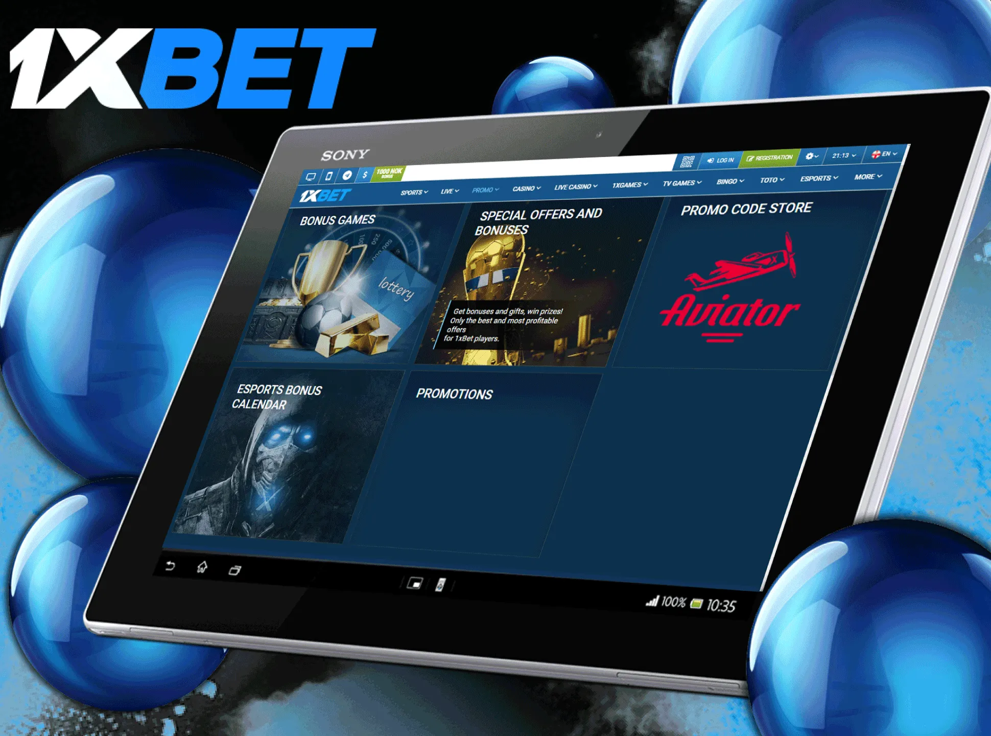 Users can find many various bonuses at 1xbet.