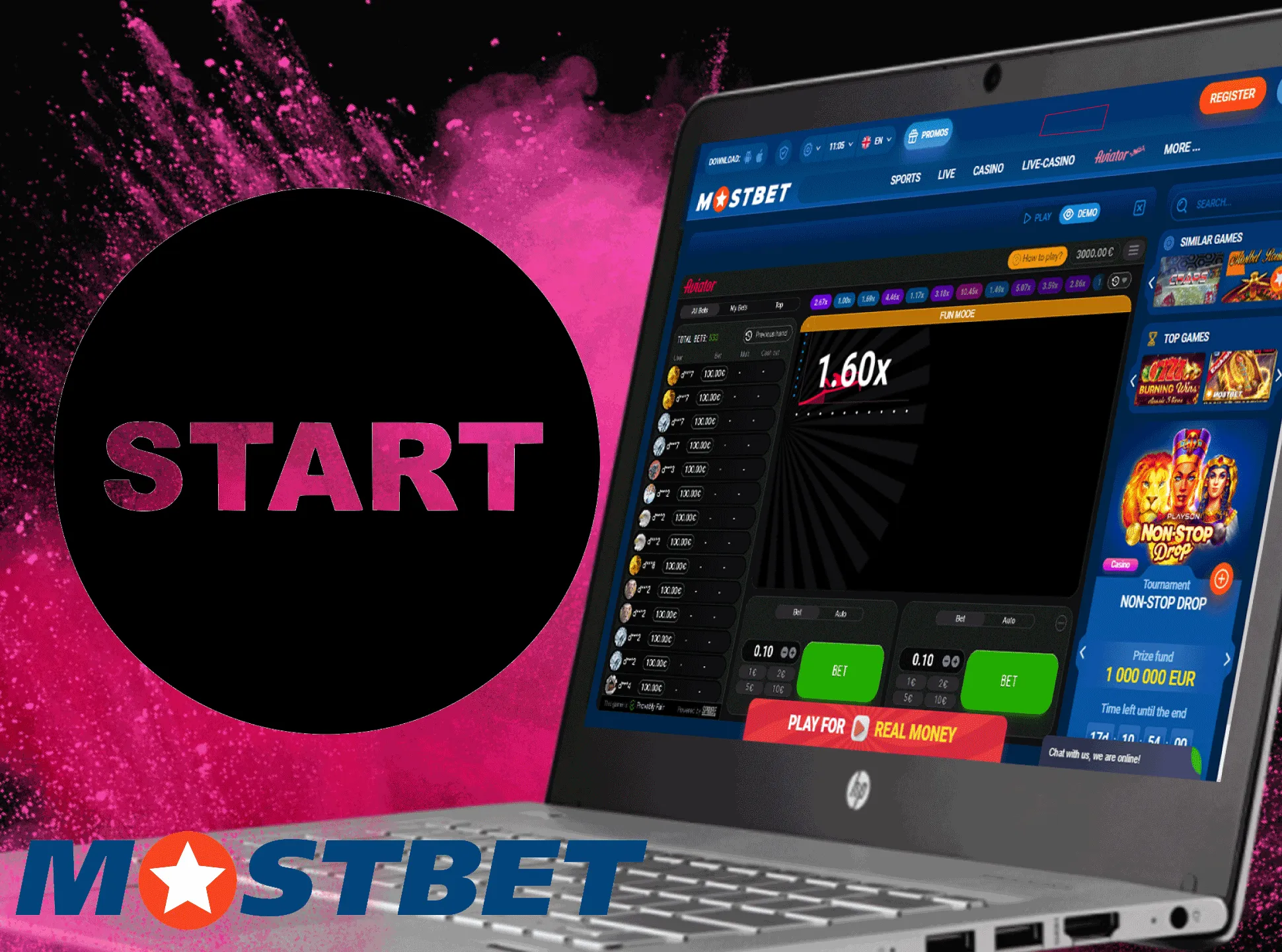 Visit the Mostbet official website.
