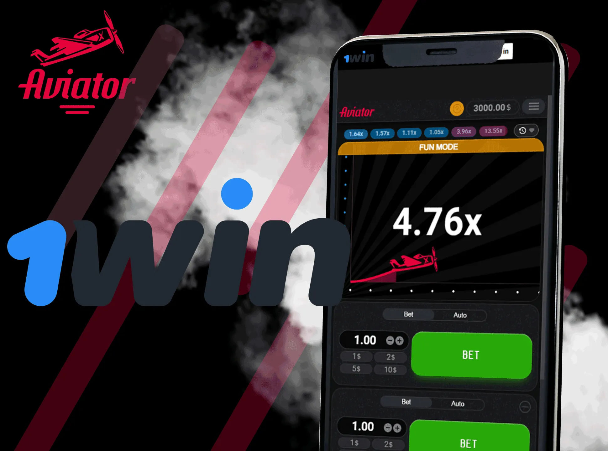 Get a 100$ bonus to play Aviator in the 1win app.
