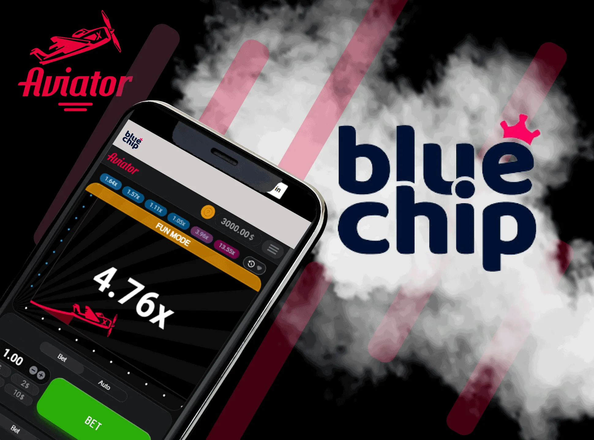 The Bluechip mobile casino also has the Aviator.