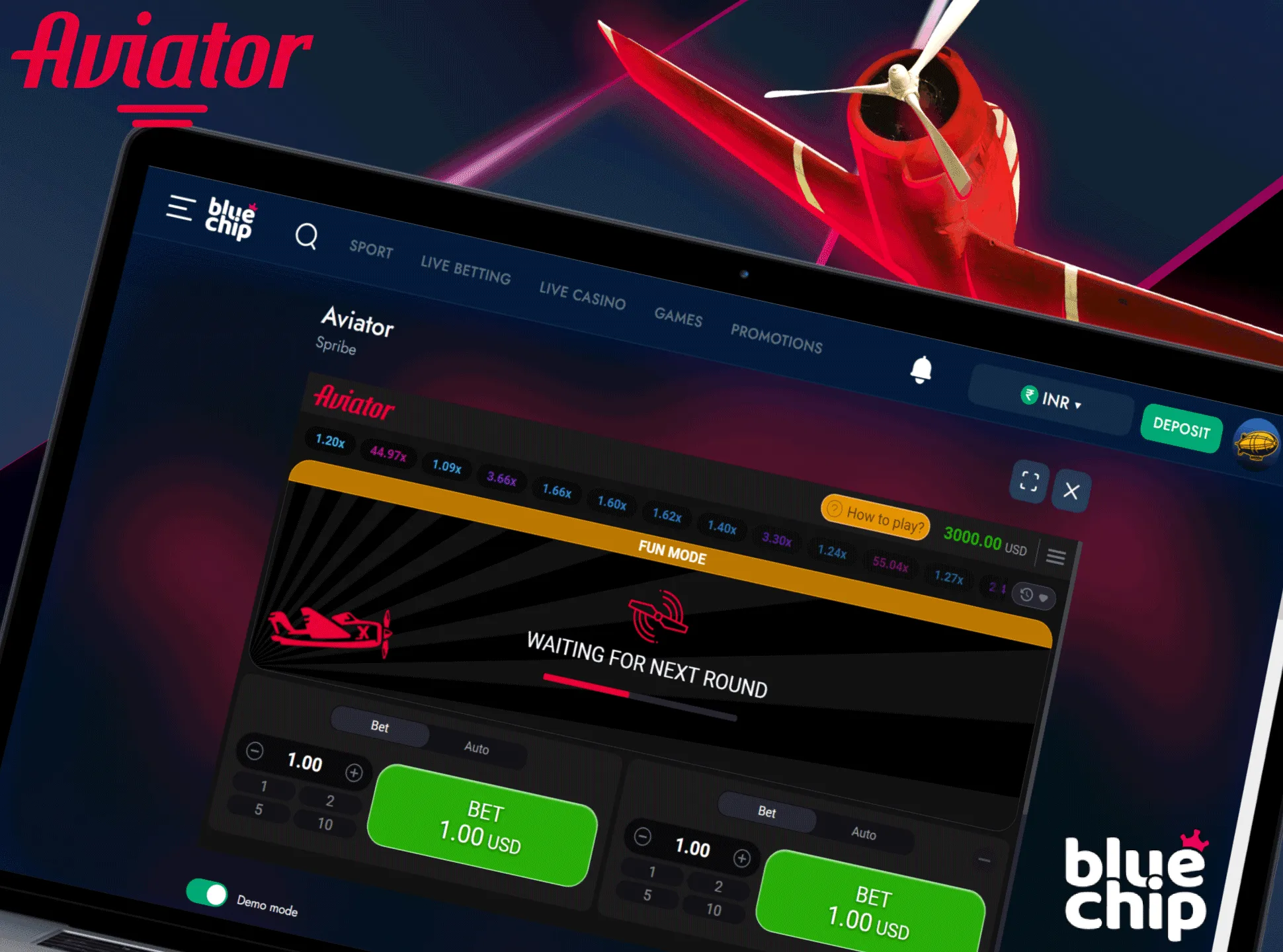Bluechip casino provides the best Aviator gaming experience.