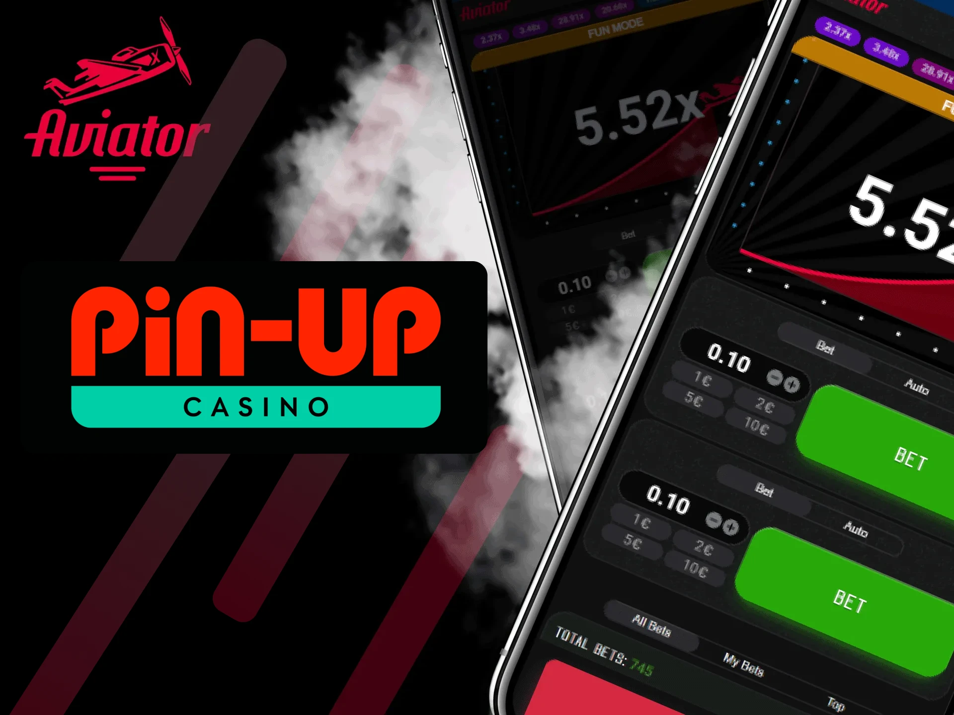 Play Aviator in the Pin Up casino app.