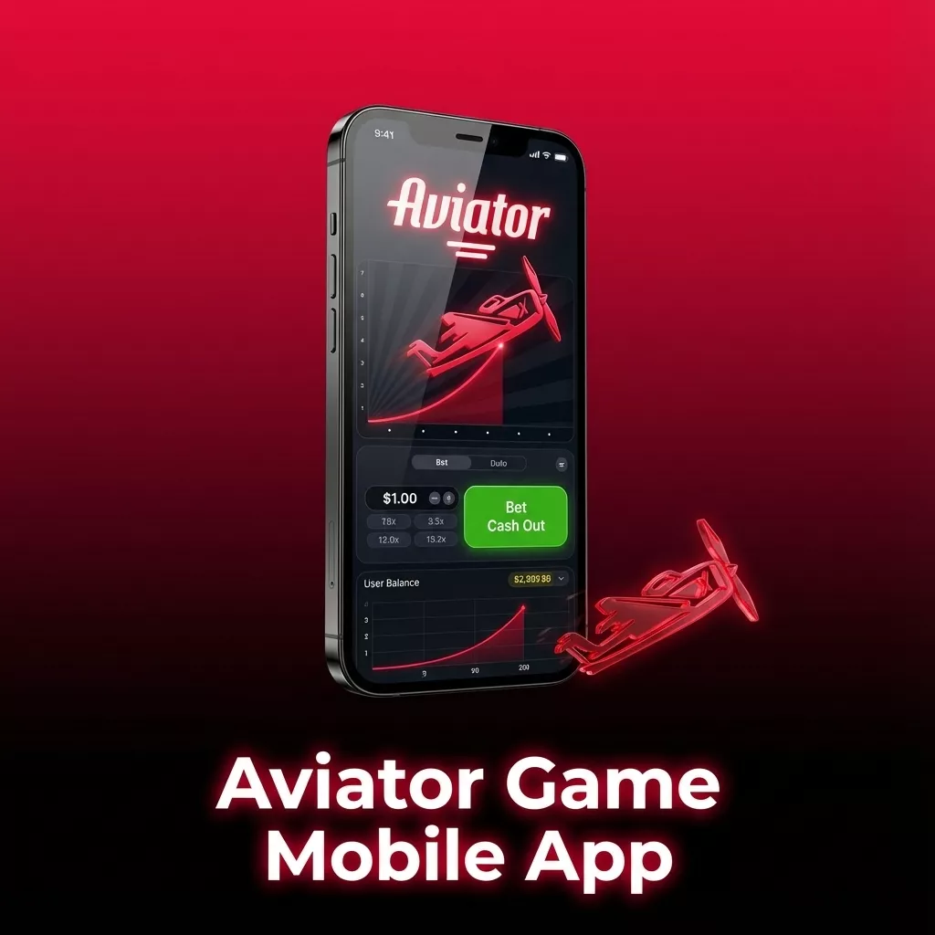 Smartphone displaying Aviator game app interface with casino options and bonus notifications