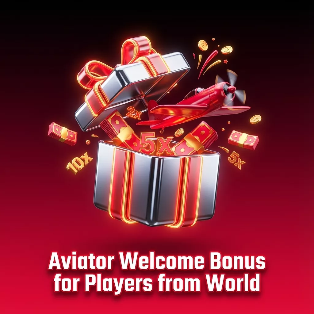 Colorful 1win Aviator welcome bonus banner highlighting up to 500% first deposit offer for new World players