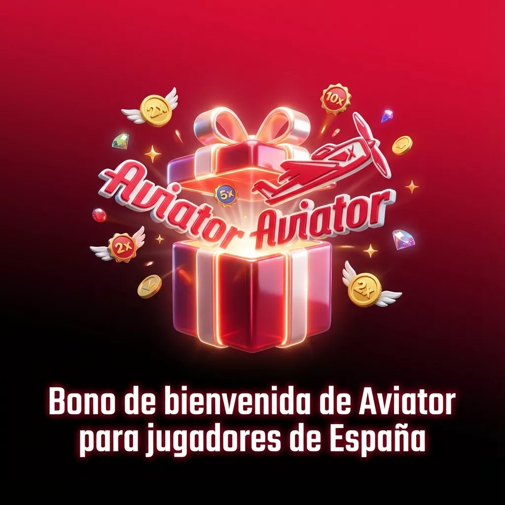 Banner de bono de bienvenida Aviator 1win España con hasta 500% en primer depósito y pasos para reclamar la oferta