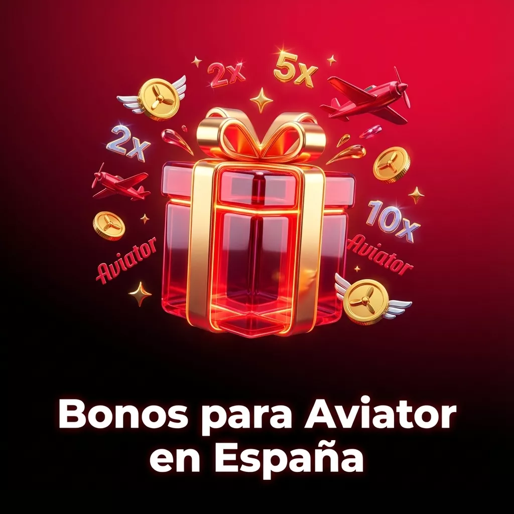 Banner en español sobre bonos de casino para Aviator en España, mostrando ofertas de bienvenida, recarga y cashback