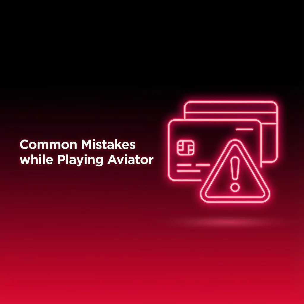 Infographic titled “Common Mistakes while Playing Aviator” listing five betting and bankroll management errors to avoid