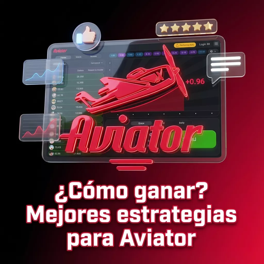 Ilustración de Aviator con avión despegando, estrategias de apuestas seguras y arriesgadas destacadas en texto en español