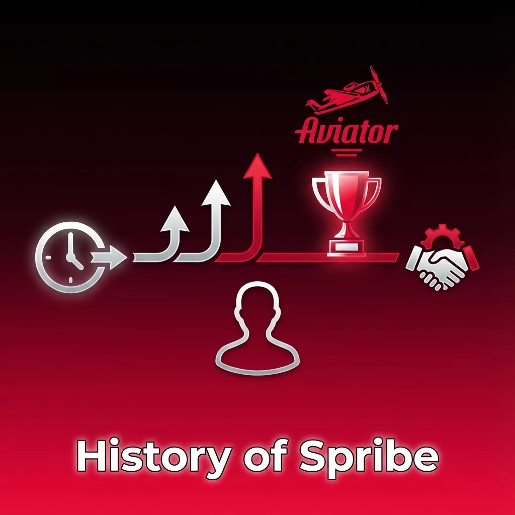 Timeline graphic showing Spribe’s growth from 2018 startup to global Aviator crash game leader across multiple regions