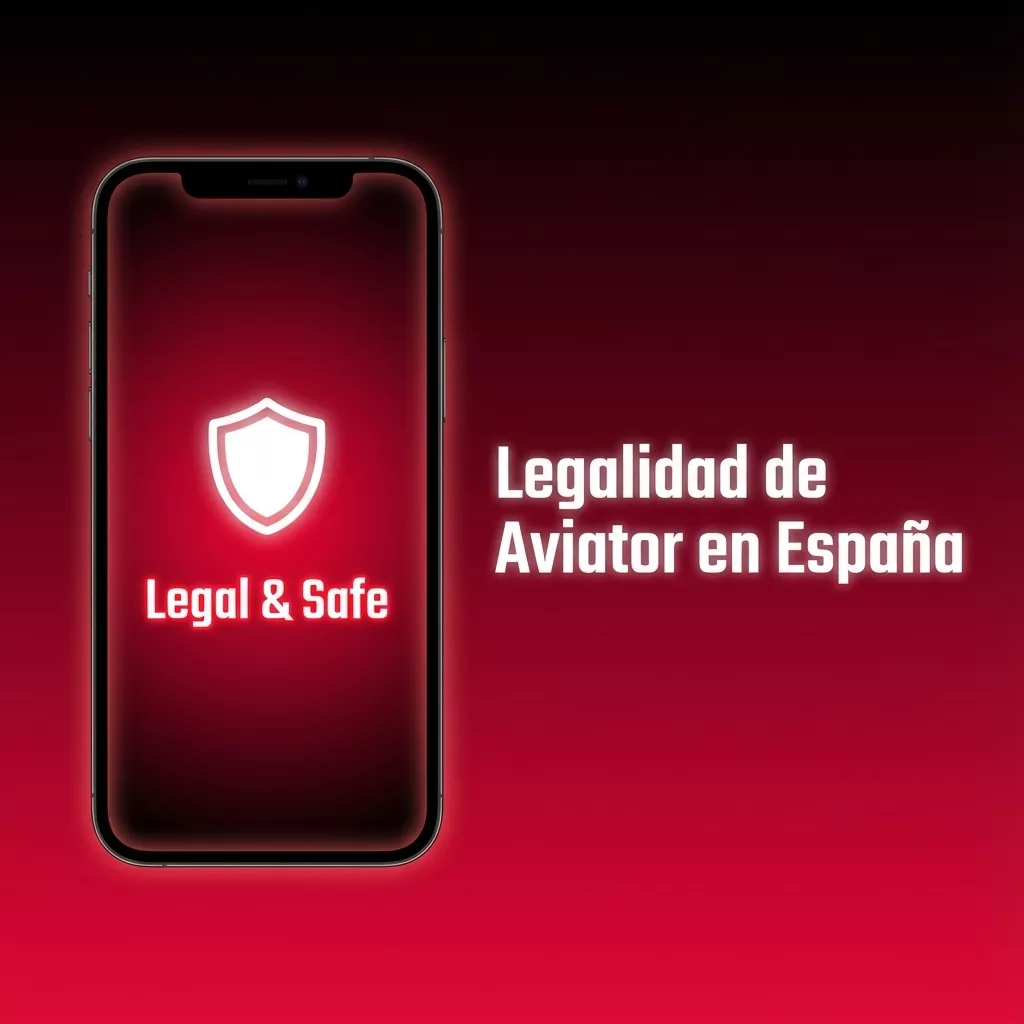 Ilustración de Aviator en un casino online regulado en España, con sello de licencia y símbolos de seguridad digital