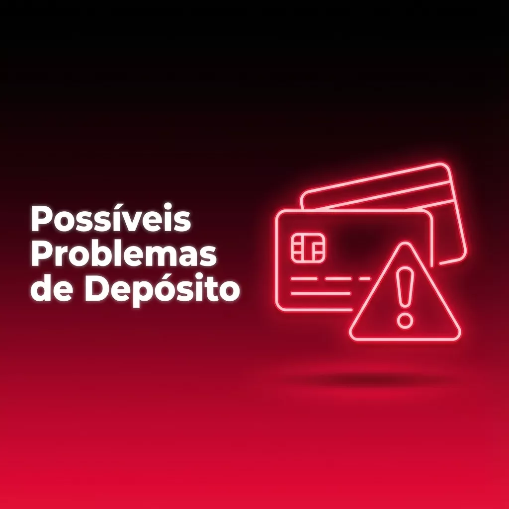 Ilustração de jogador enfrentando problemas de depósito em cassino online, com ícones de alerta e suporte ao cliente