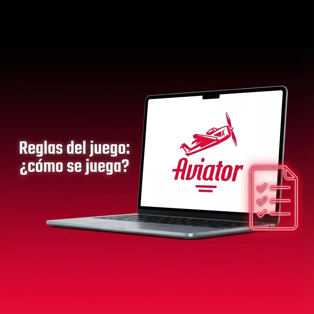 Infografía en español que explica las reglas del juego Aviator 1win con avión, multiplicador y botón Cobrar
