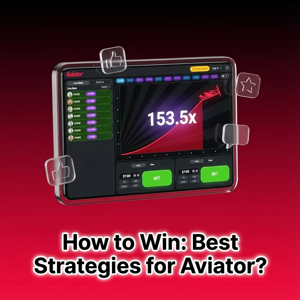 Illustrated guide showing Aviator game screen with tips on low-risk, mixed bets, and bankroll limits for smarter play