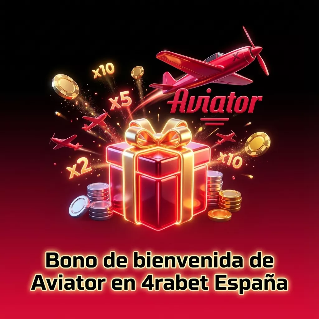 Banner de 4rabet España anunciando bono de bienvenida del 200% para jugar Aviator, con pasos básicos para obtenerlo