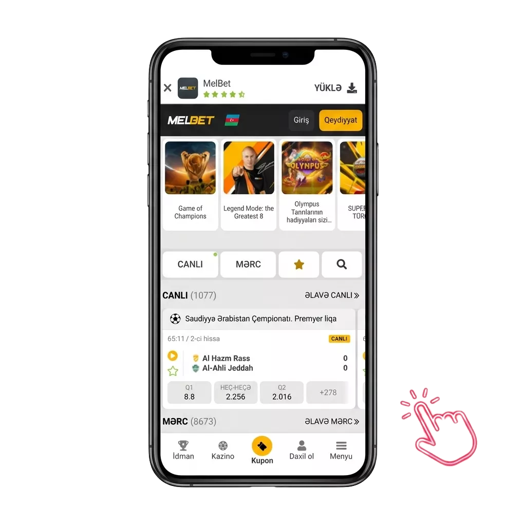 Pantalla de móvil mostrando el juego Aviator en la app de Melbet España para Android e iOS