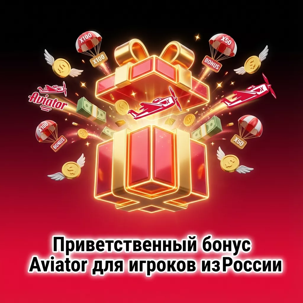 Баннер казино с приветственным бонусом до 150% для новых игроков из России, подходящим для игры Aviator