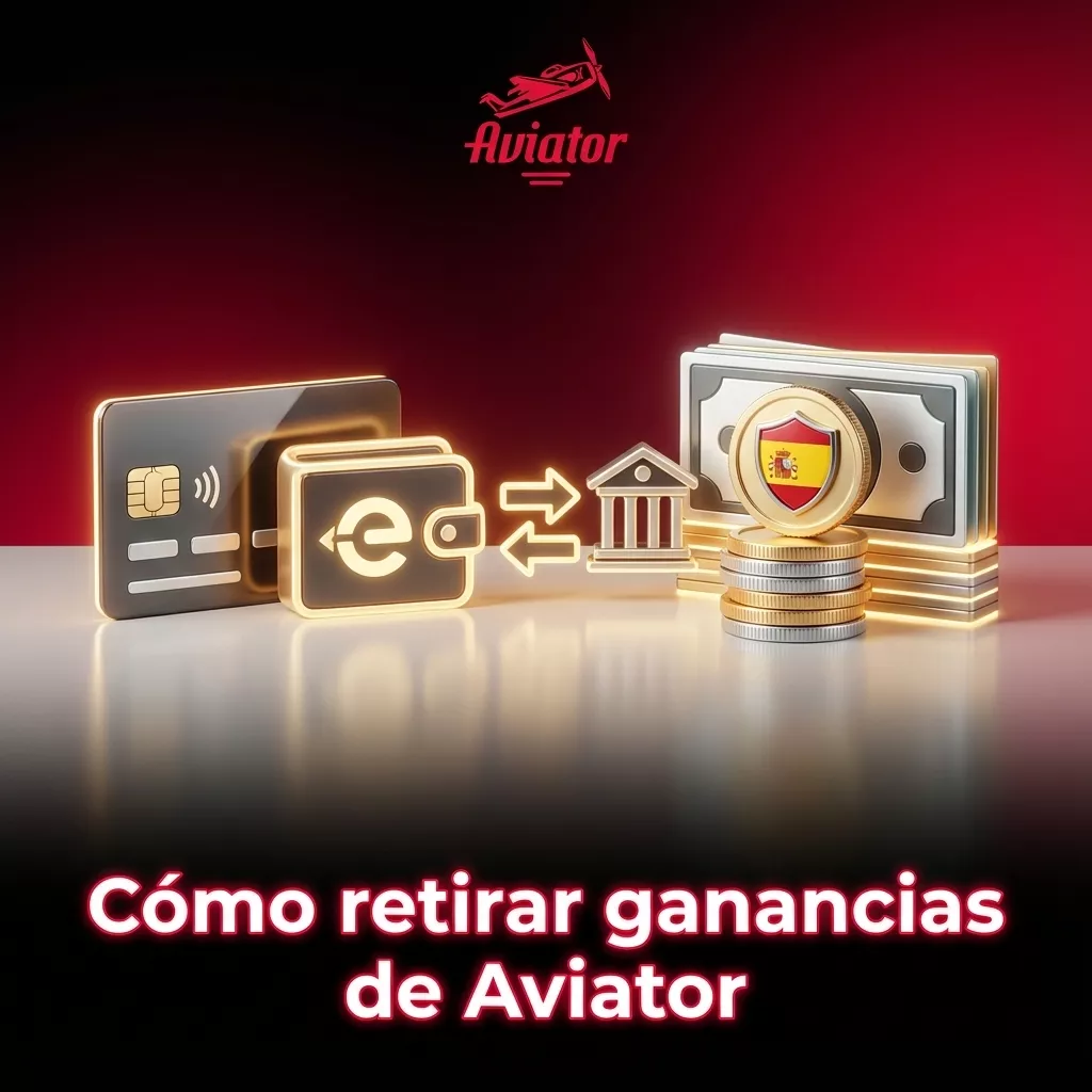 Pantalla de app Aviator mostrando menú de retirada de ganancias con pasos numerados para transferir dinero verificado a la cuenta