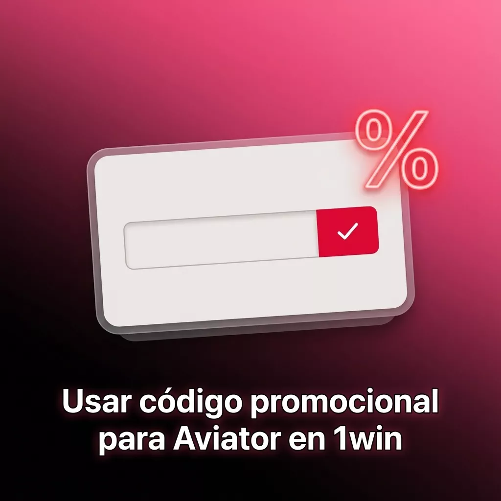 Jugador introduce código promocional de Aviator en el campo de bonos de la app de casino 1win en su móvil