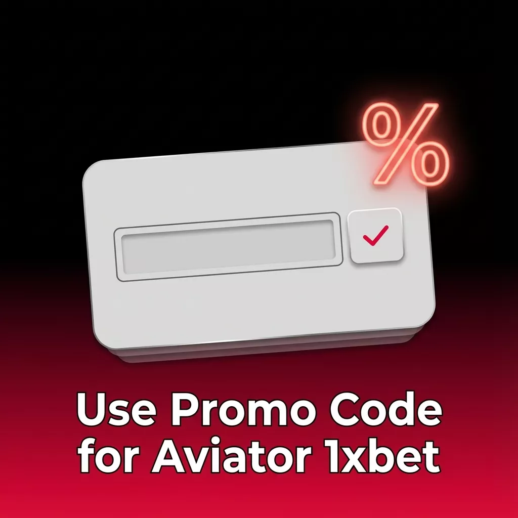 Promo code “AVIATOR1X” on 1xBet Aviator registration screen with bonus offer and deposit icons