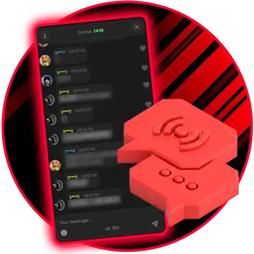 Chat with other Aviator players live.