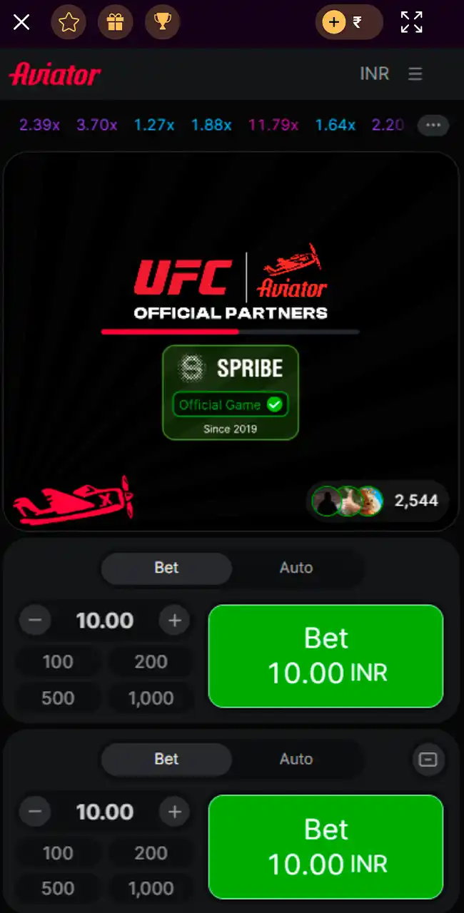 Test strategies in Aviator demo mode.