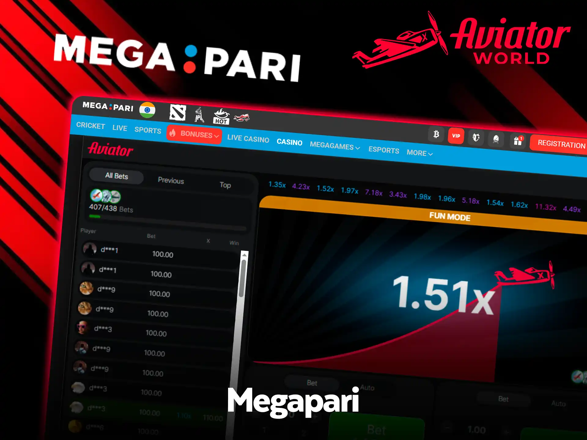 Win real money on Megapari Aviator.