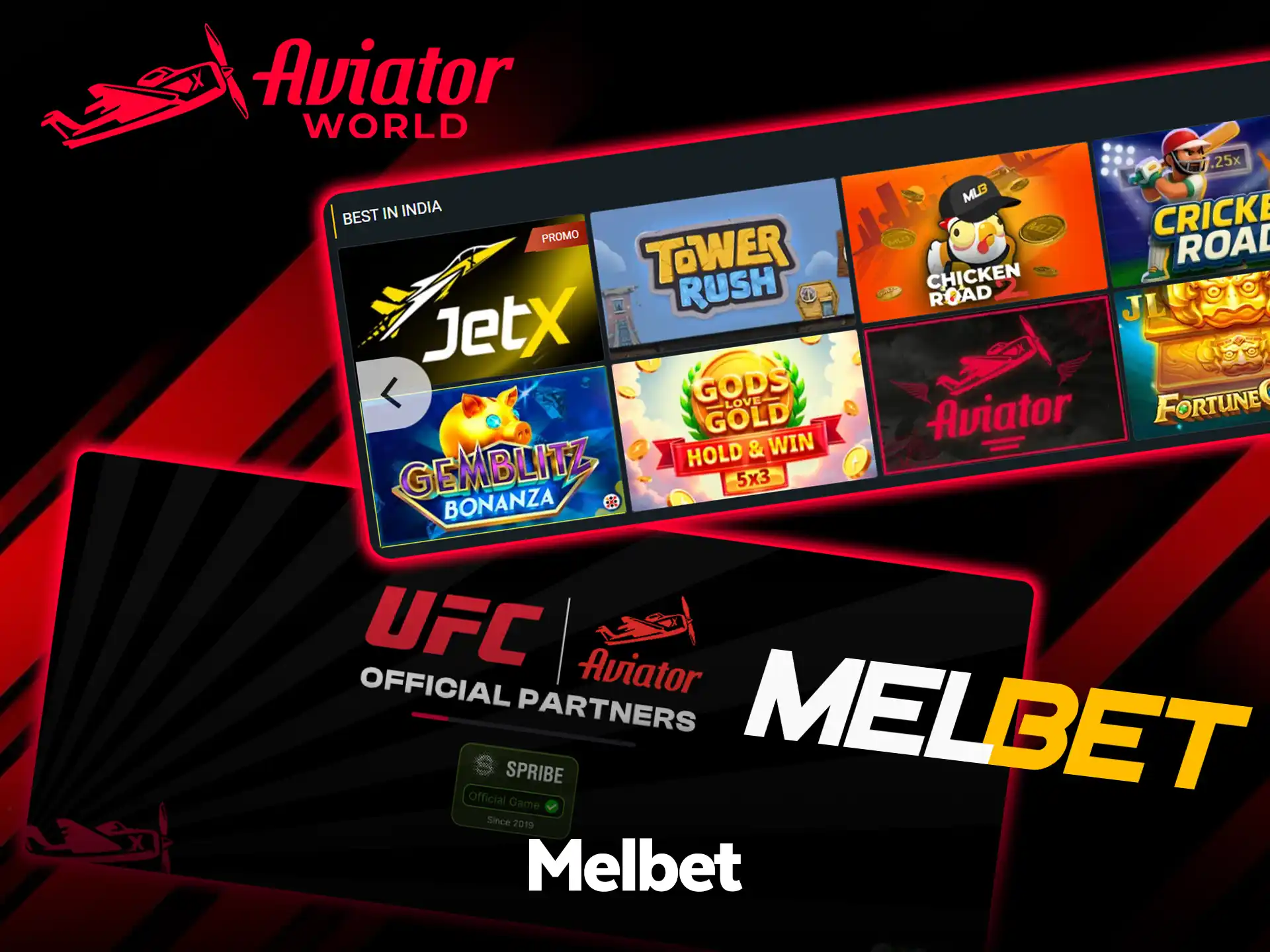 Bet on Melbet Aviator crash game.