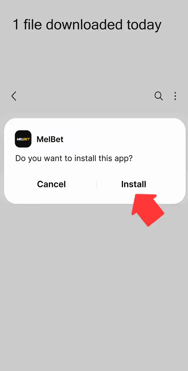 Finish setting up the Melbet APK.