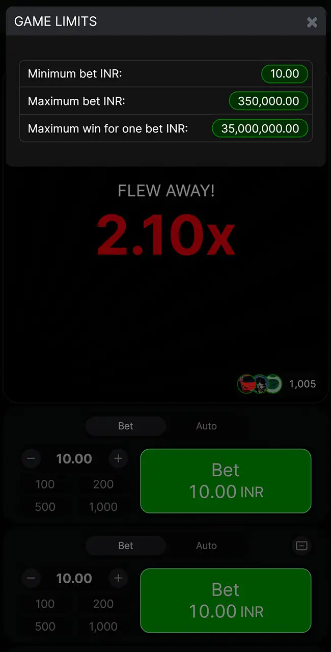 Check Aviator betting limits on Rajabets.